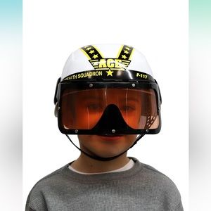 Aeromax Jr Armed Forces Pilot Helmet with Tinted Movable Visor Ages 3-12